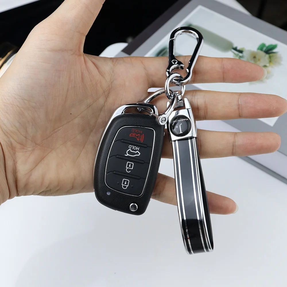 DIY Letter Name/Surname Car Key Chain Silver Tpu Keychian Golden Edge Keyring Key Ring
