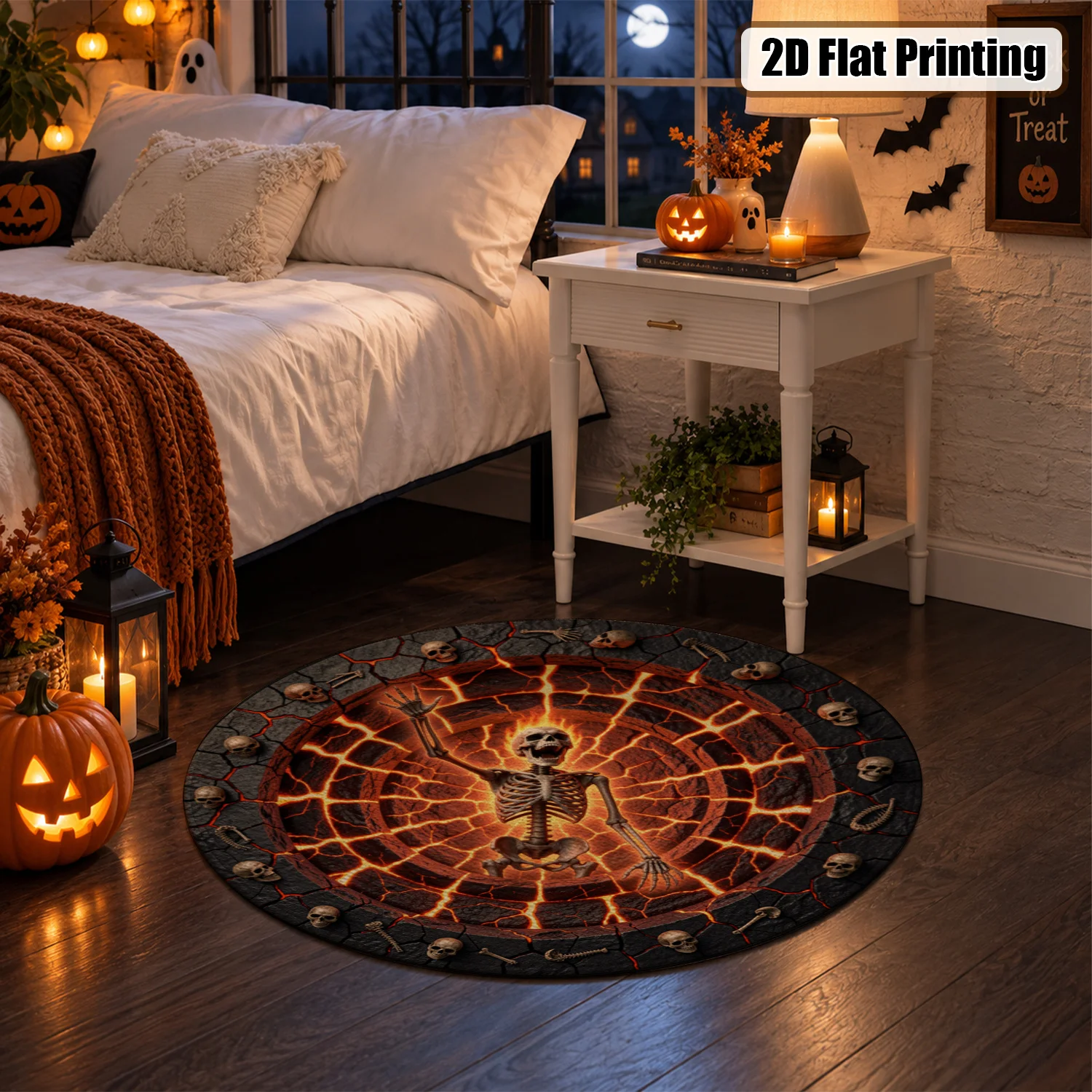 Skeleton Skull Lava Pattern Ro - Area Rug review and price