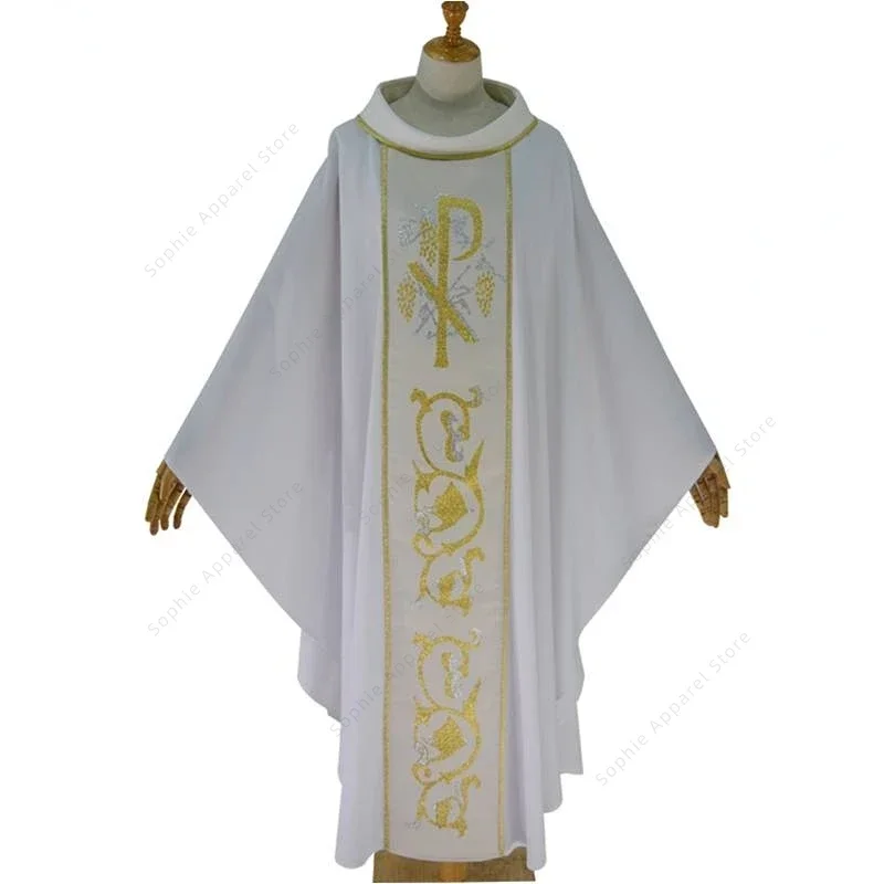

Chasuble Priest Uniform Catholic Clergy Robe Gothic Style Vestments Pastors Costume Christian Liturgical Churches Clothing