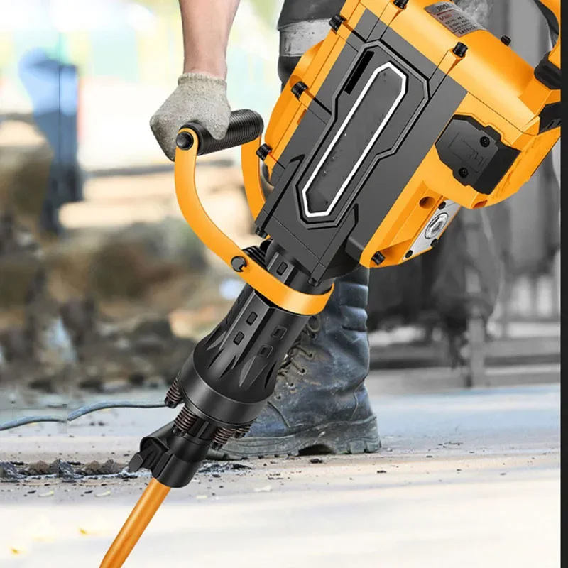 

Hot Sales Demolition Jack Hammer 2050bpm Concrete Breaker 3PCS Chisels 98 J Electric Hammer Pick Trenching And Breaking Holes 22