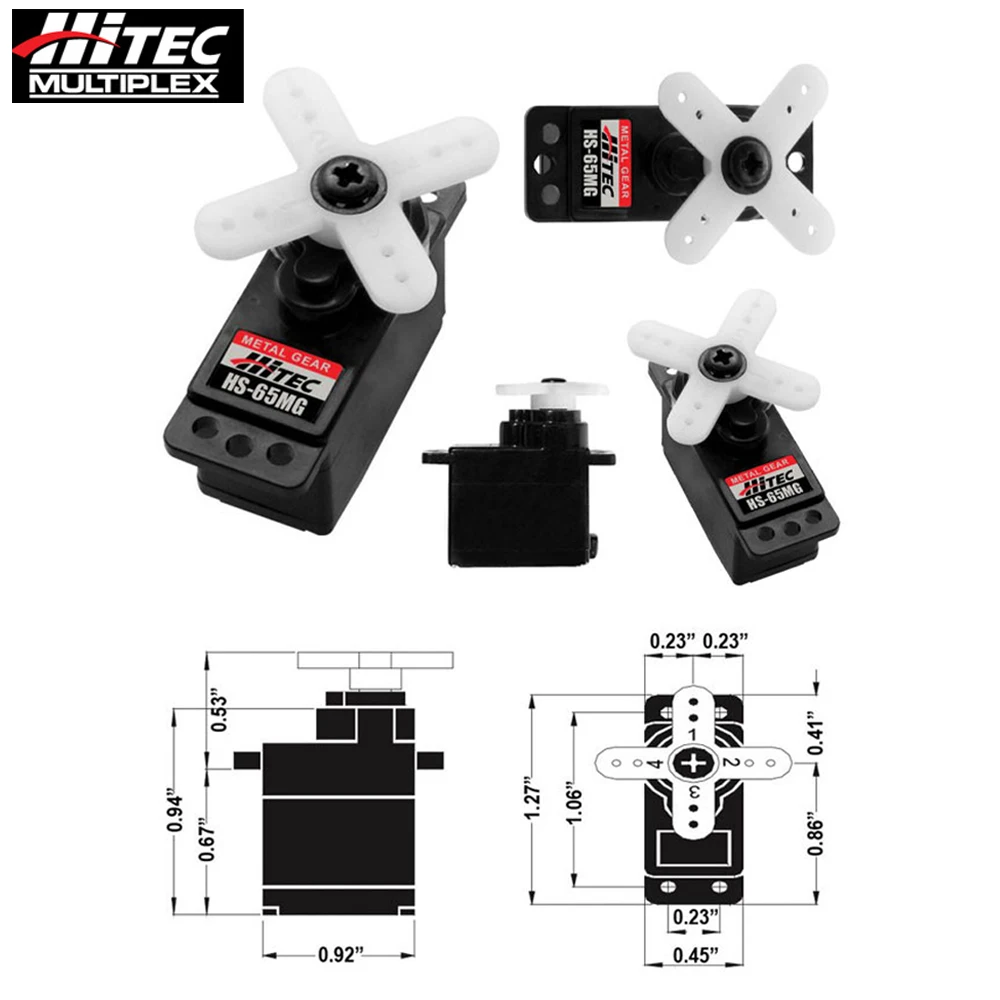 Hitec HS-65MG HS65MG 65MG 4.8-6.0V Micro Servo Futaba JR Trex 450 V2 For RC Helicopter Airplane 1/18 Cars Truck Crawler Toys