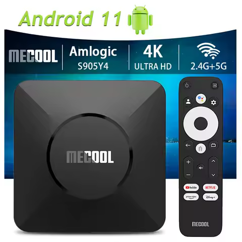MECOOL M2 PRO Android 11 TV Box Amlogic S905Y4 AV1 NETFLIX 4K HDR DDR4 2T2R Google TV Dolby Audio Global Version Set Top Box