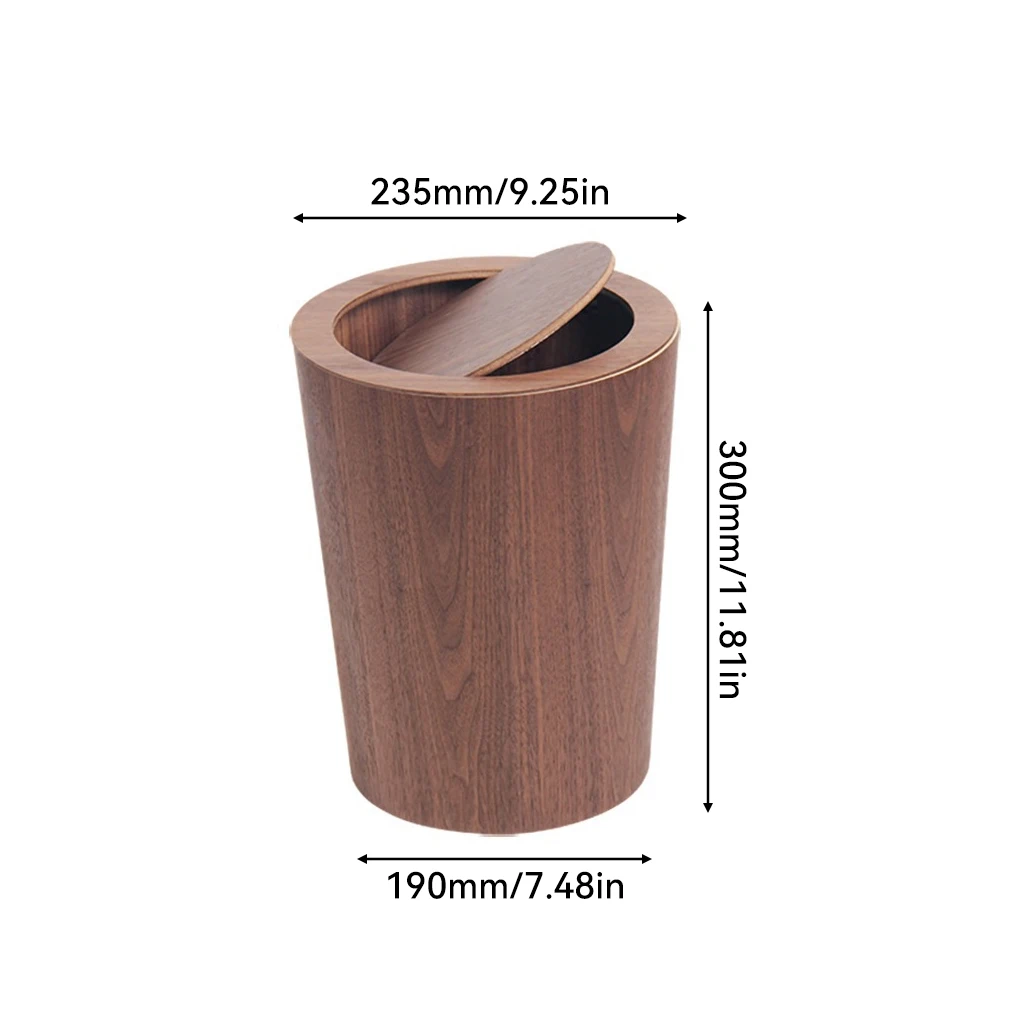 Garbage Can Wood Hotel Bedroom Toilet Trash Rubbish Bin Wastebasket