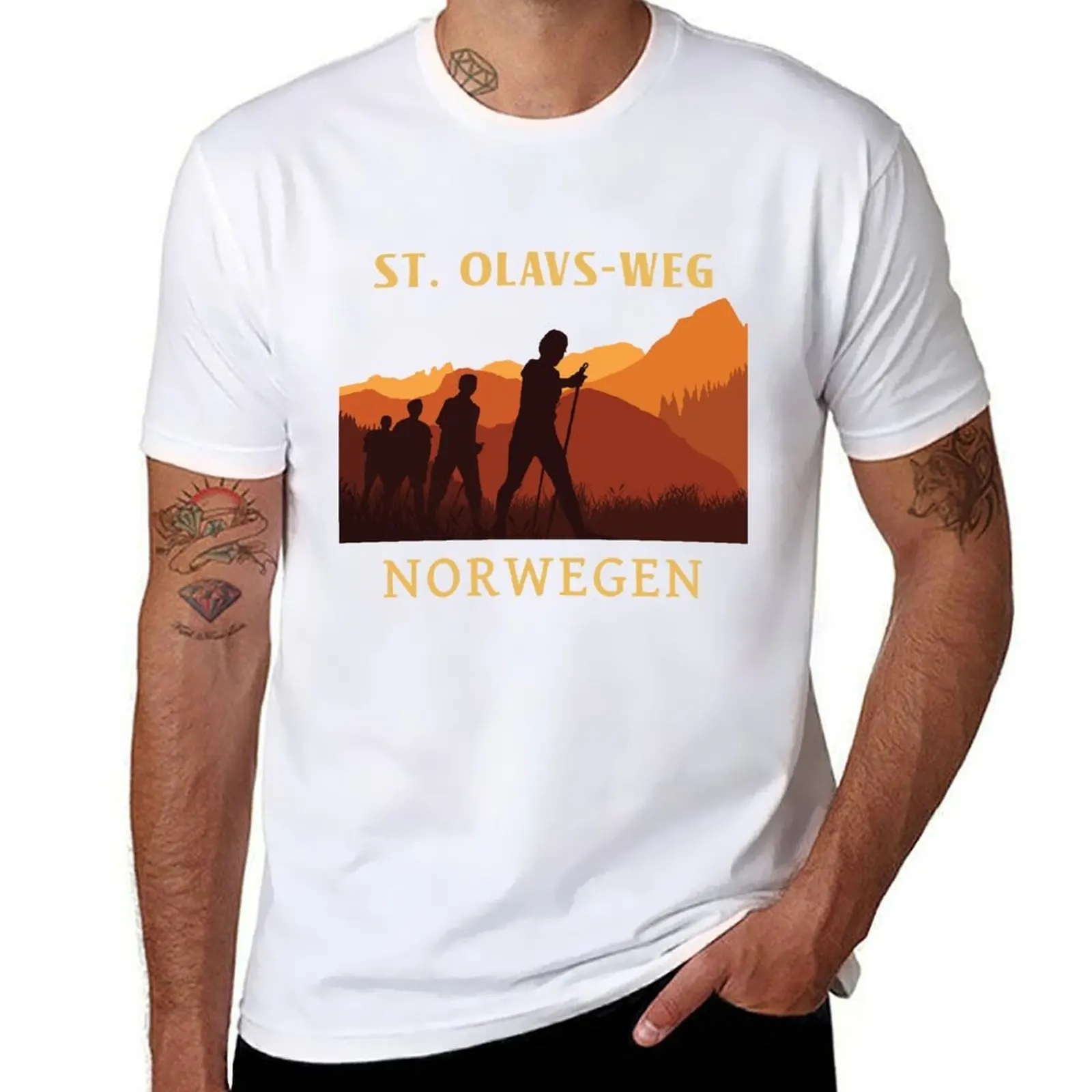 

St. Olavs path, pilgrimage, pilgrimage, hiking, hikers T-Shirt funny t shirts dark humor t shirts with prints T-Shirt