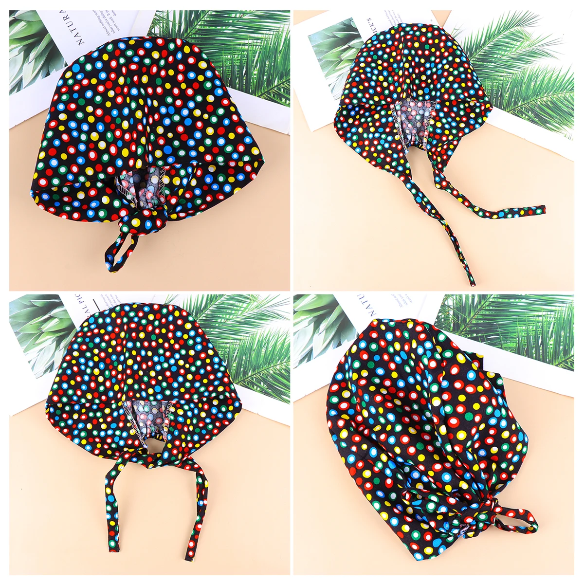 

Creative Doctor Hat Protective Cotton Cap Printed Working Cap For Sanitary Beauty Dustproof Sweat Absorbing Durable Use