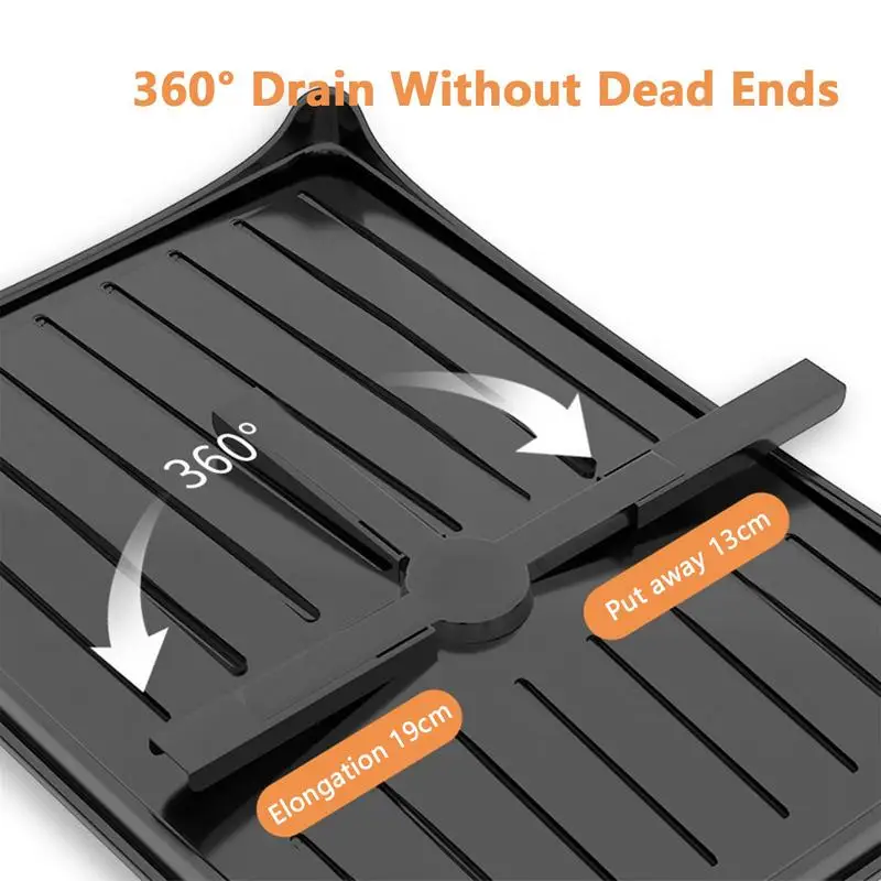 Stendino per piatti Stendino per piatti multifunzionale a 2 livelli e vassoio di drenaggio Colino per piatti con vassoio per scolapiatti Portabicchieri e utensili