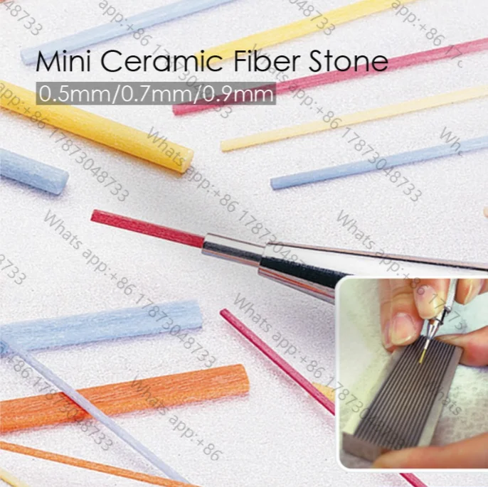 1pcs Mini Ceramic Fiber Stone for Mold Die Polishing Fiber Stone Stick 0.5 0.7 0.9mm Square Precision Fibe Stone