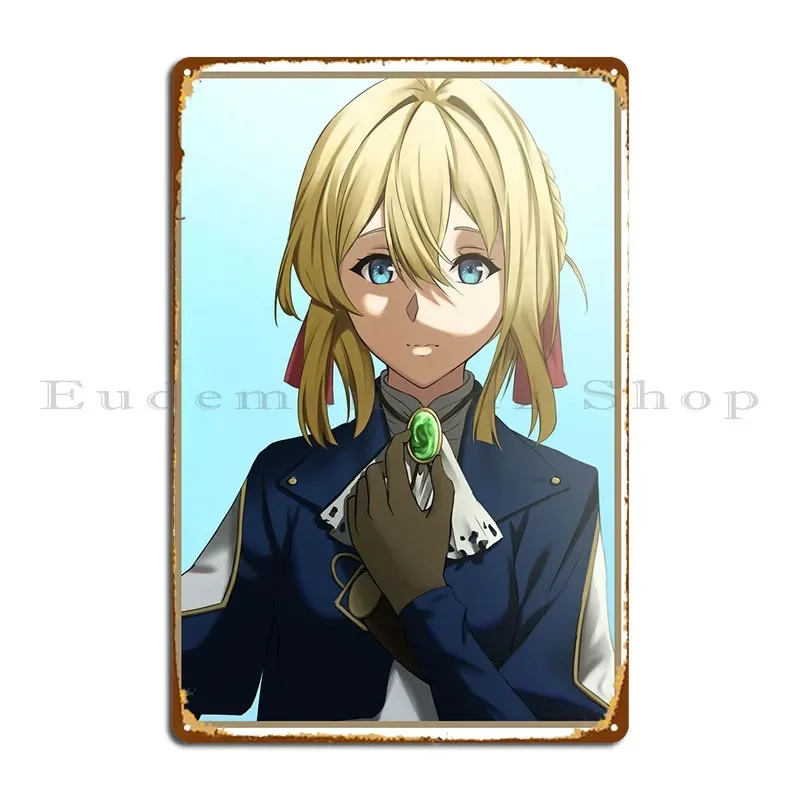 Violet Evergarden Metal Signs Designing Classic Print Cinema Plates Tin Sign Poster