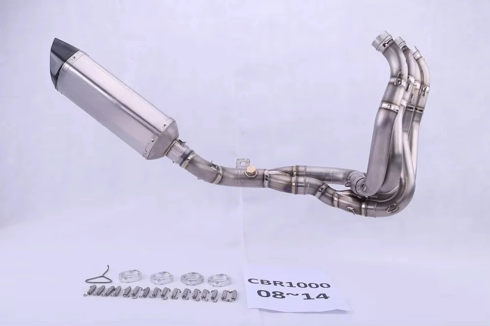 Motorcycle Accessories High Performance Aftermarket Titanium Carbon Fibre Exhaust  Muffler Pipe System for Honda CBR1000 2008