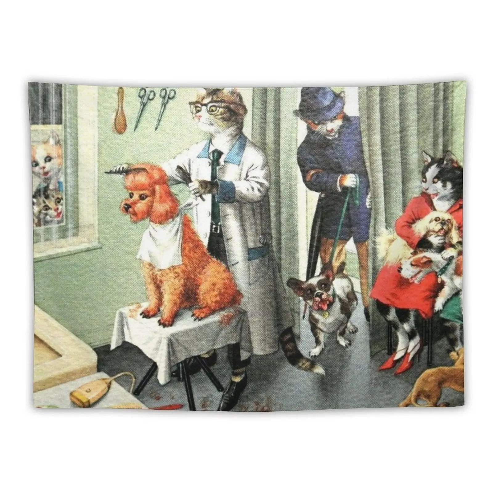 

New Vintage dog cute photo Dachshund Dogs retro pet barber poodle cats Tapestry Aesthetic Room Decors Home Decorations