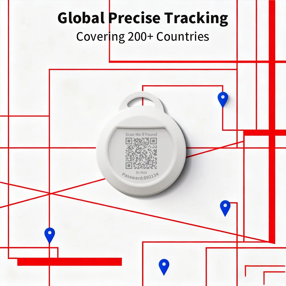 ชุดติดตาม GPS พร้อมระบบ QR Code ป้องกันการกระแทก  สำหรับอุปกรณ์ระบุตำแหน่งอัจฉริยะที่บ้าน รองรับ Google Pixel และ Android