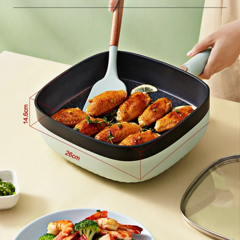 

Electric Frying Pan Multi-Functional Electric Frying Dishes Wok Integrated Dormitory Students Wok Electric Caldron Wok Hot Pot