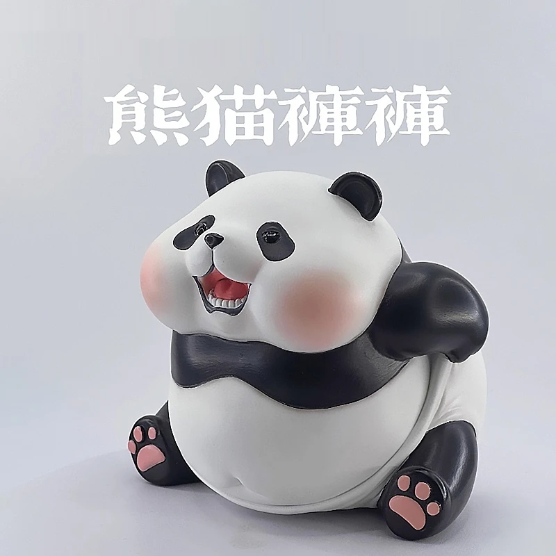 Figurka Panda Kuku Handmade, Panda na Dietie, 3. Seria, Modne Zabawki, Urocza Dekoracja na Biurko, Prezent Urodzinowy dla Fanów