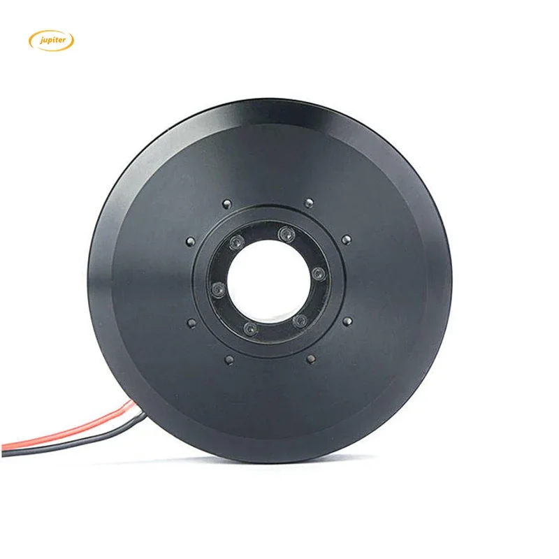 Jupiter Custom 24V Ptz Gimbal Motoren Permanente Magneet Borstelloze Dc Buitenste Rotor Dc Motor Met Encoder Voor Robot Toepassing