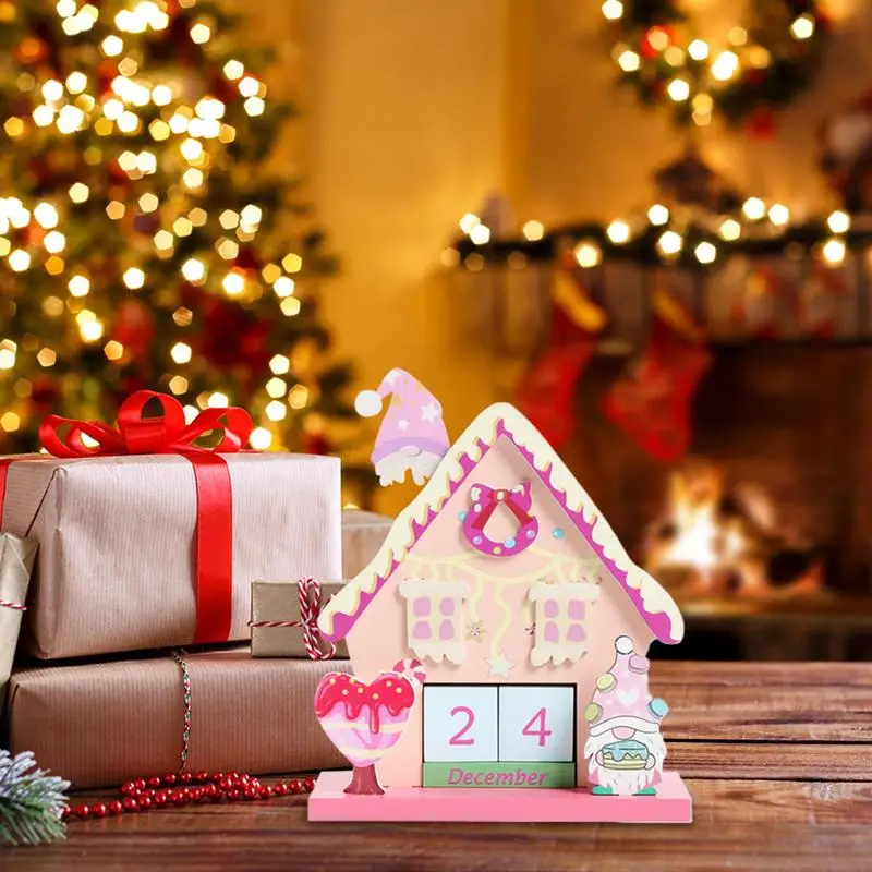 Décennie s de calendrier en bois pour bureau, forme de maison, affichage du mois et de la date, décoration de bureau pour les enseignants