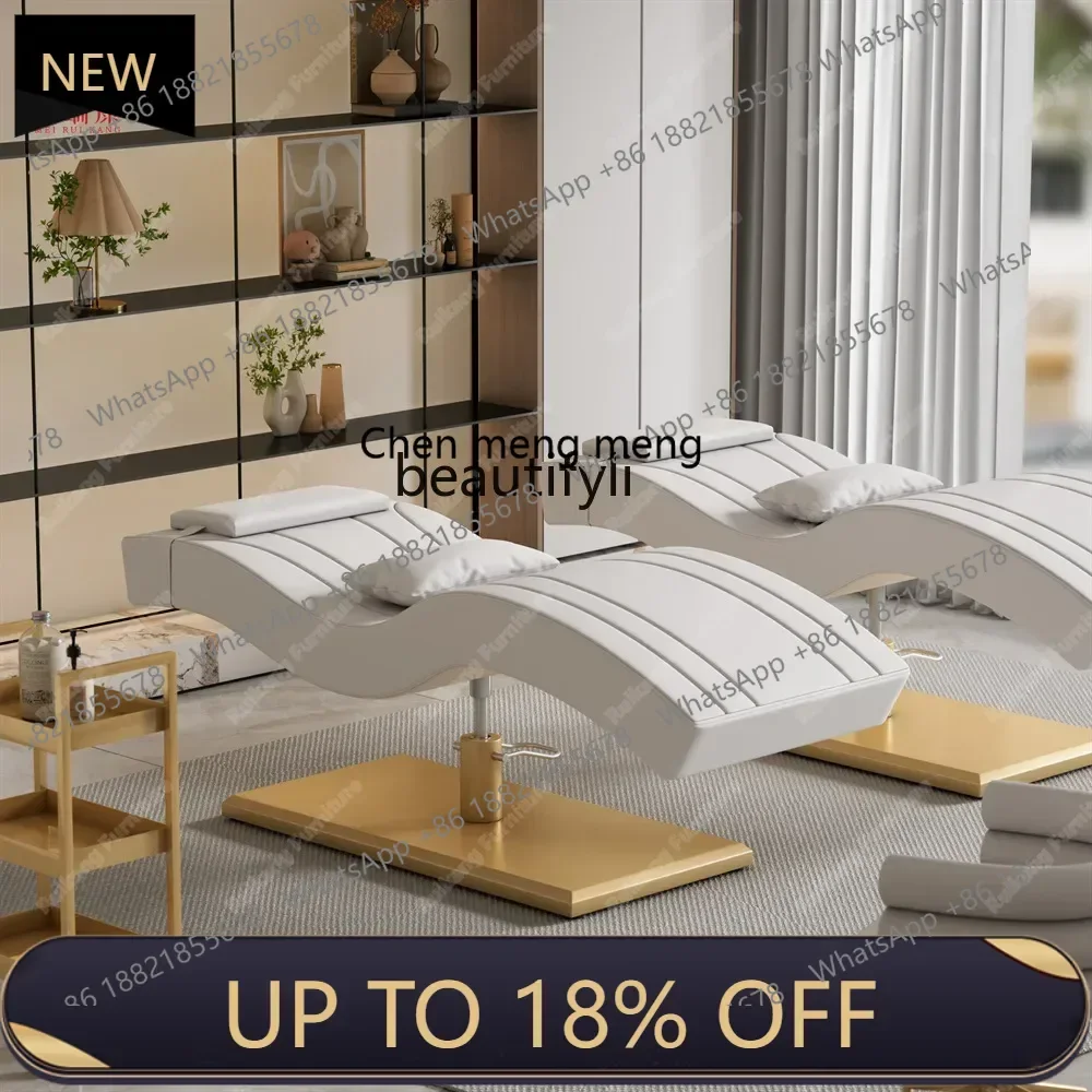 

Z189 New S-shaped curved surface design eyelash bed tattoo embroidery massage bed for beauty salons