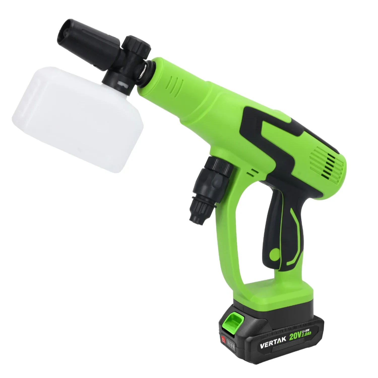 VERTAK 20V Li-ion High Pressure Water Gun Wireless Portable Electric Washer Cleaning Gun Pressurized Powerful Cleaning Sprayer