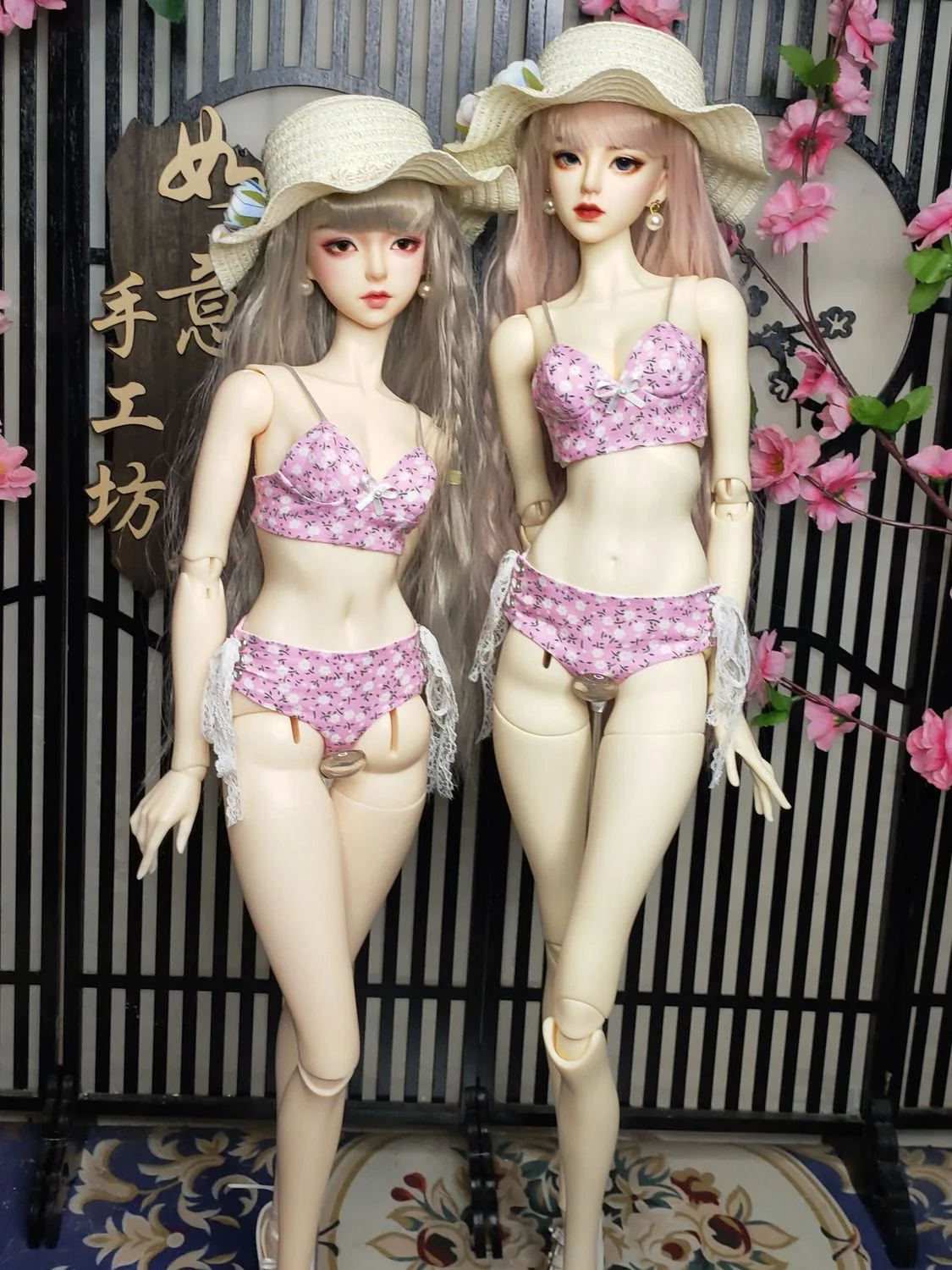 

1/3 1/4 BJD комплект нижнего белья для больших девочек, одежда для кукол AS62, нижнее белье Yeluoli Debisheng, шапка
