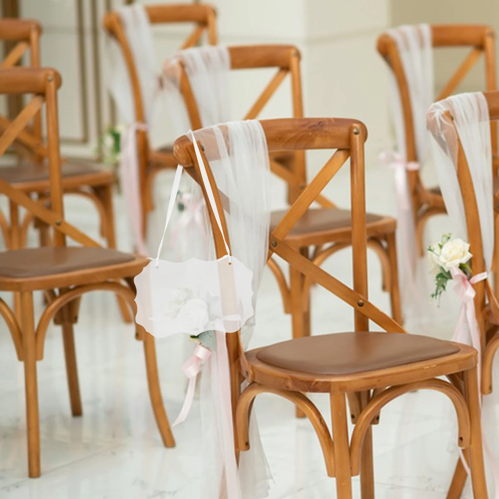 4 قطعة علامات محجوزة من الأكريليك الشفاف علامات كرسي الزفاف علامات معلقة ذاتية الصنع للمنزل والمكتب والحدث علامات اسم الزفاف