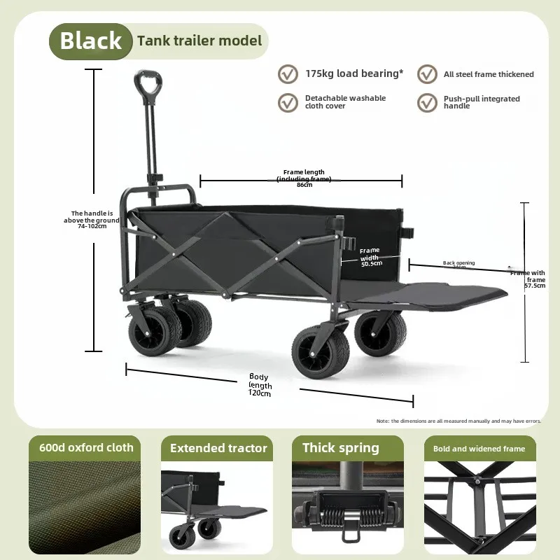 custom.Lightweight Portable Stainless Steel Outdoor Camping Picnic Trolley Foldable Stall Pull Artifact Shopping Cart Platform