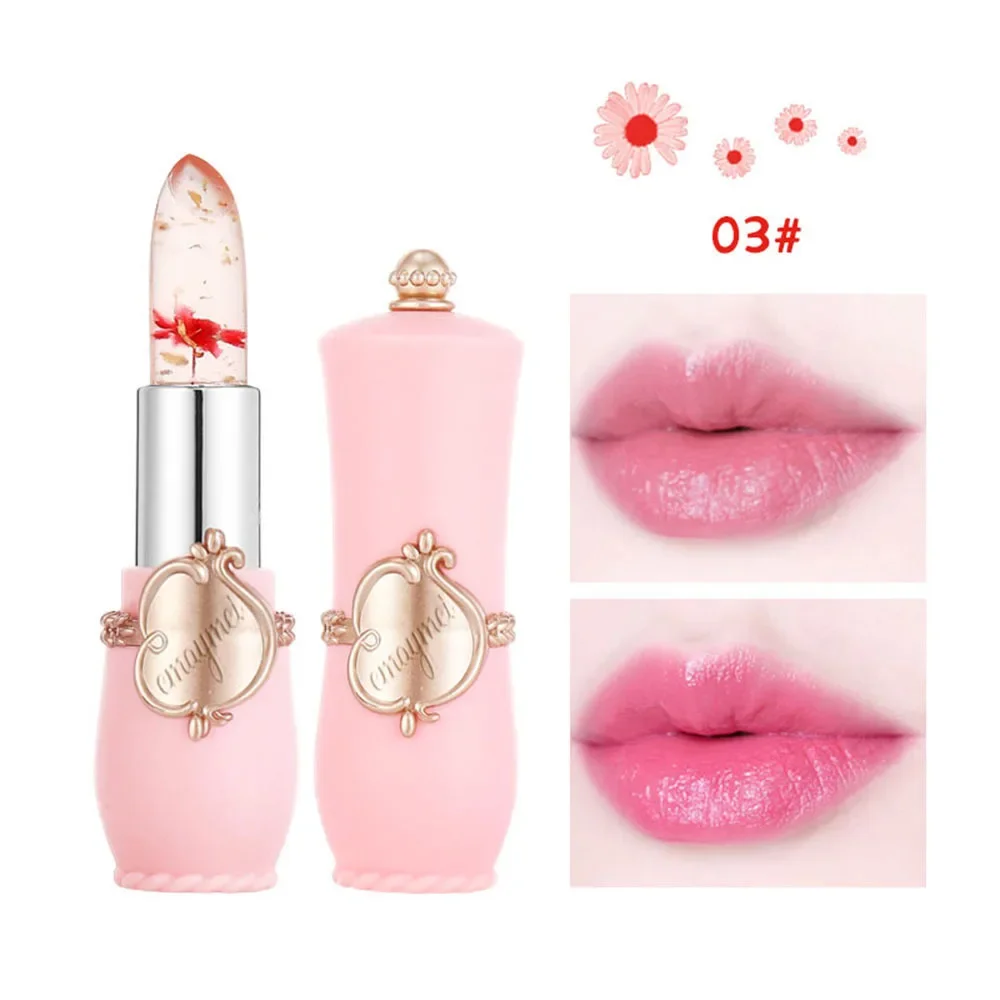 6-teiliges Make-up-Lippenstift-Set, trockene Blume, Gelee, kristallklar, langlebig, feuchtigkeitsspendende Lippen, Farbwechsel, rosa Lipgloss, Kosmetik – Detail 6