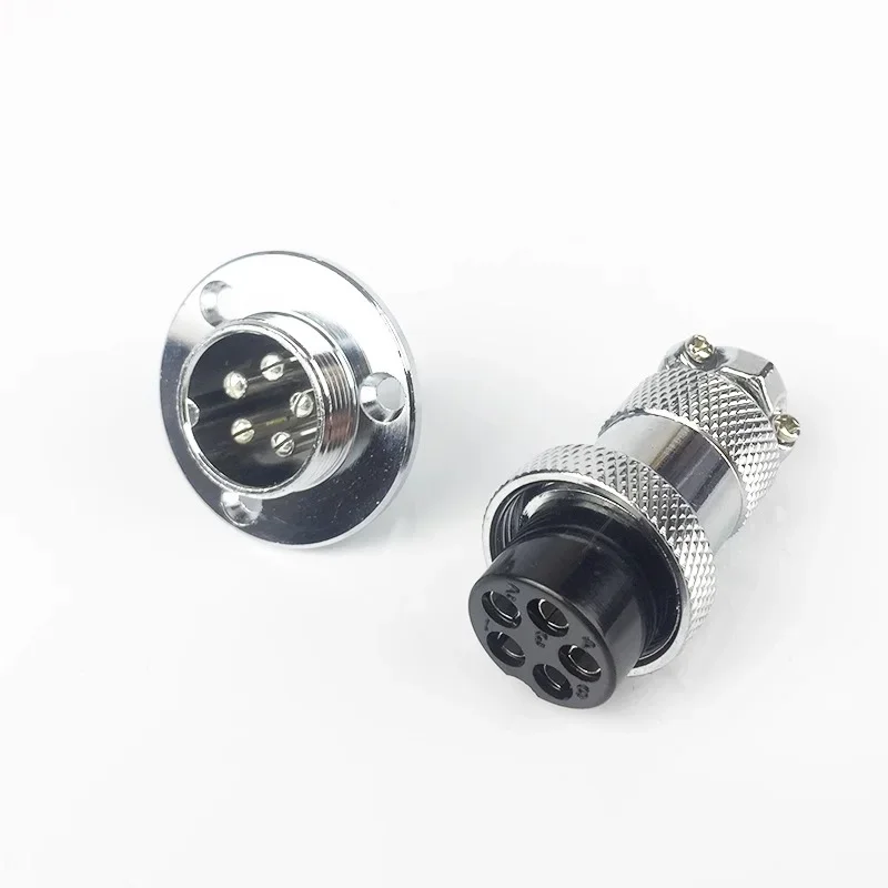 GX12/16/20 2/3/4/5/6/7/8/9/10/12/14Core15 Pin Flange Type Connectors Male&Female Aviation Plug &Socket Copper