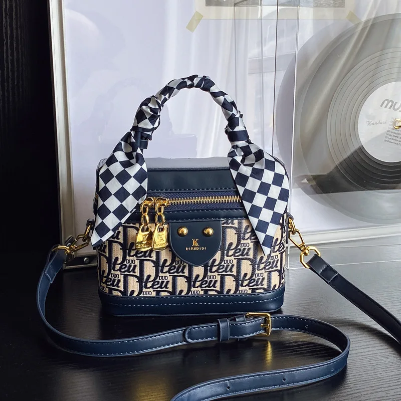 

Premium Texture Portable Box Bag 2025 New Fashion Foreign French Women's Bag Shoulder Messenger Bag Small Bag