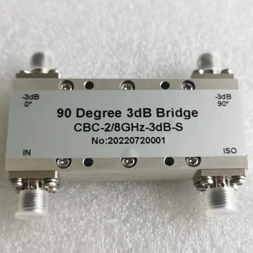 CBC-2/8GHz-3dB-S 2-8GHz 30W SMA RF 90 Degree 3dB Bridge Coupler