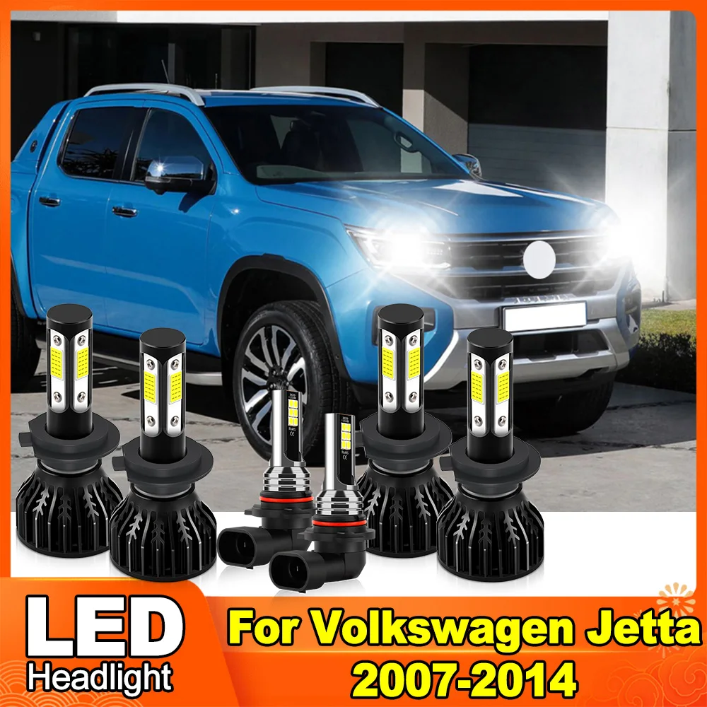 

Car LED Headlight 6000K White COB Chips 60000LM High Low Beam Headlamp Fog Light Plug and Play For Volkswagen Jetta 2007-2014
