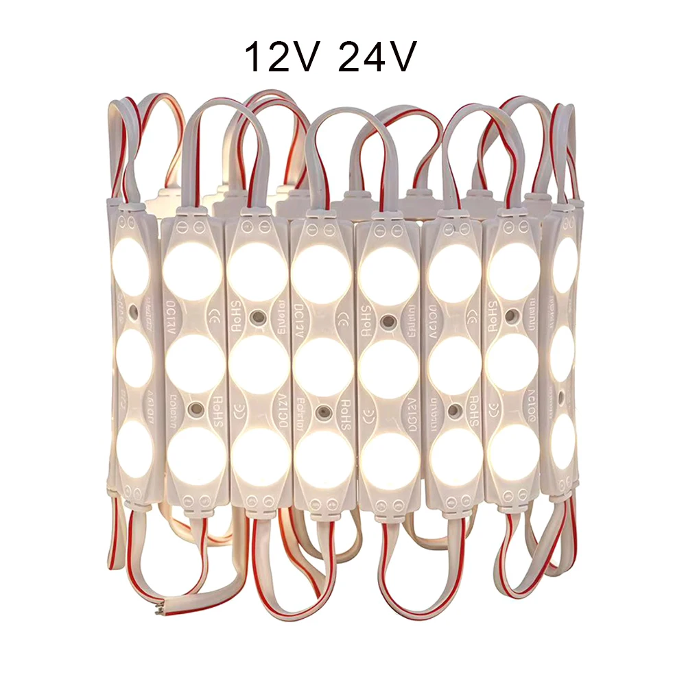 60pcs 3LED 2835 injection module waterproof with lens module DC12V 24V SMD advertising light box lettering