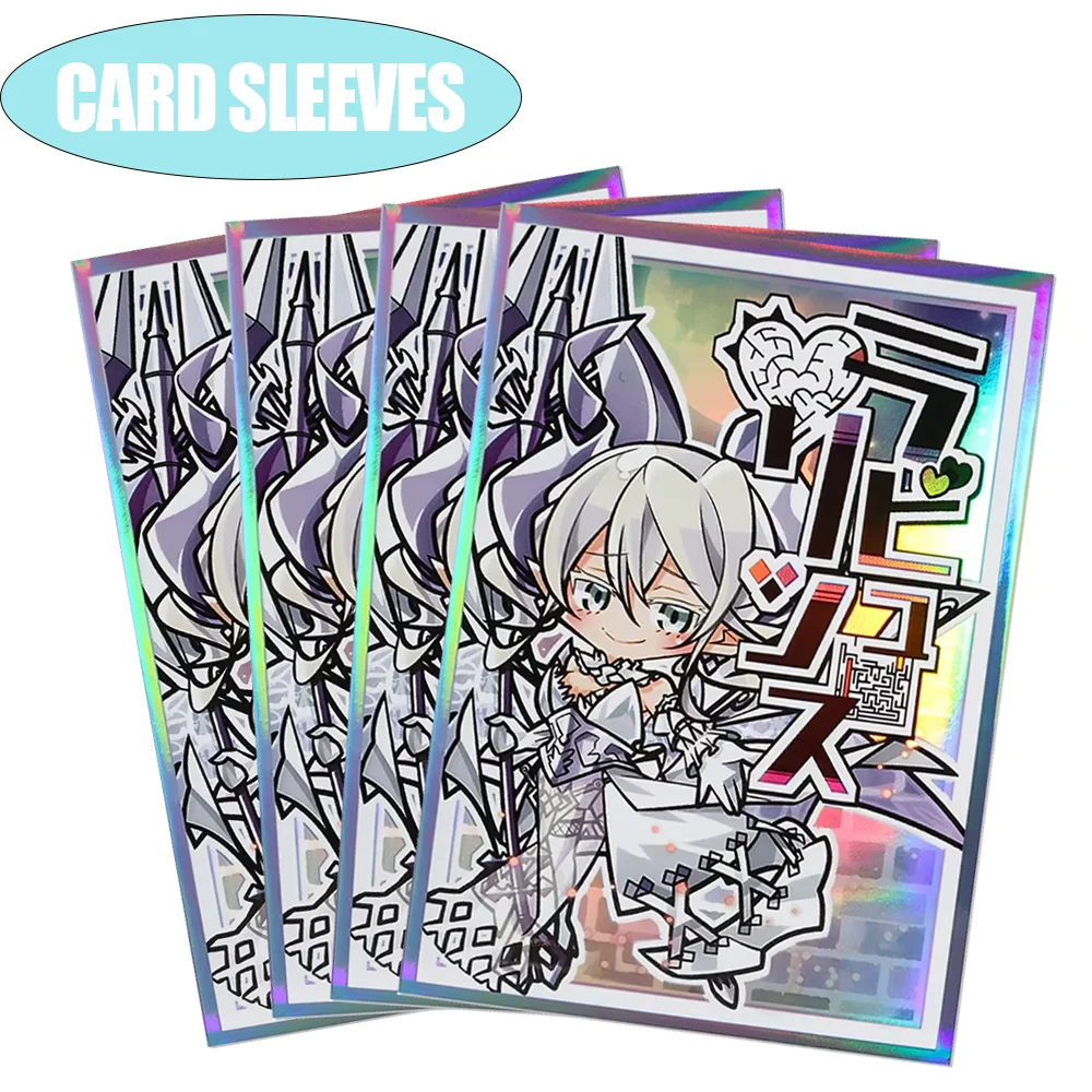 

50PCS 63X90mm Laser Japanese Size Art Anime Card Sleeves Cartoon Card Protector for YGO Game Card Inner Trading Card Sleeves
