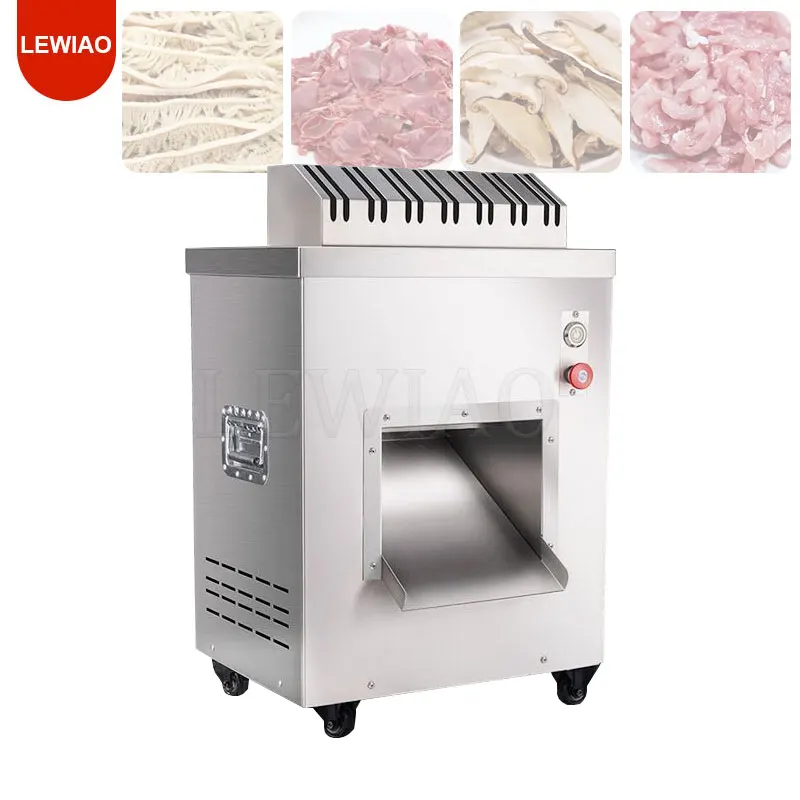 Vertical Commercial Meat Cutter For Fresh Meat Vegetable Slices Cut Silk Stainless Steel Meat Slicer