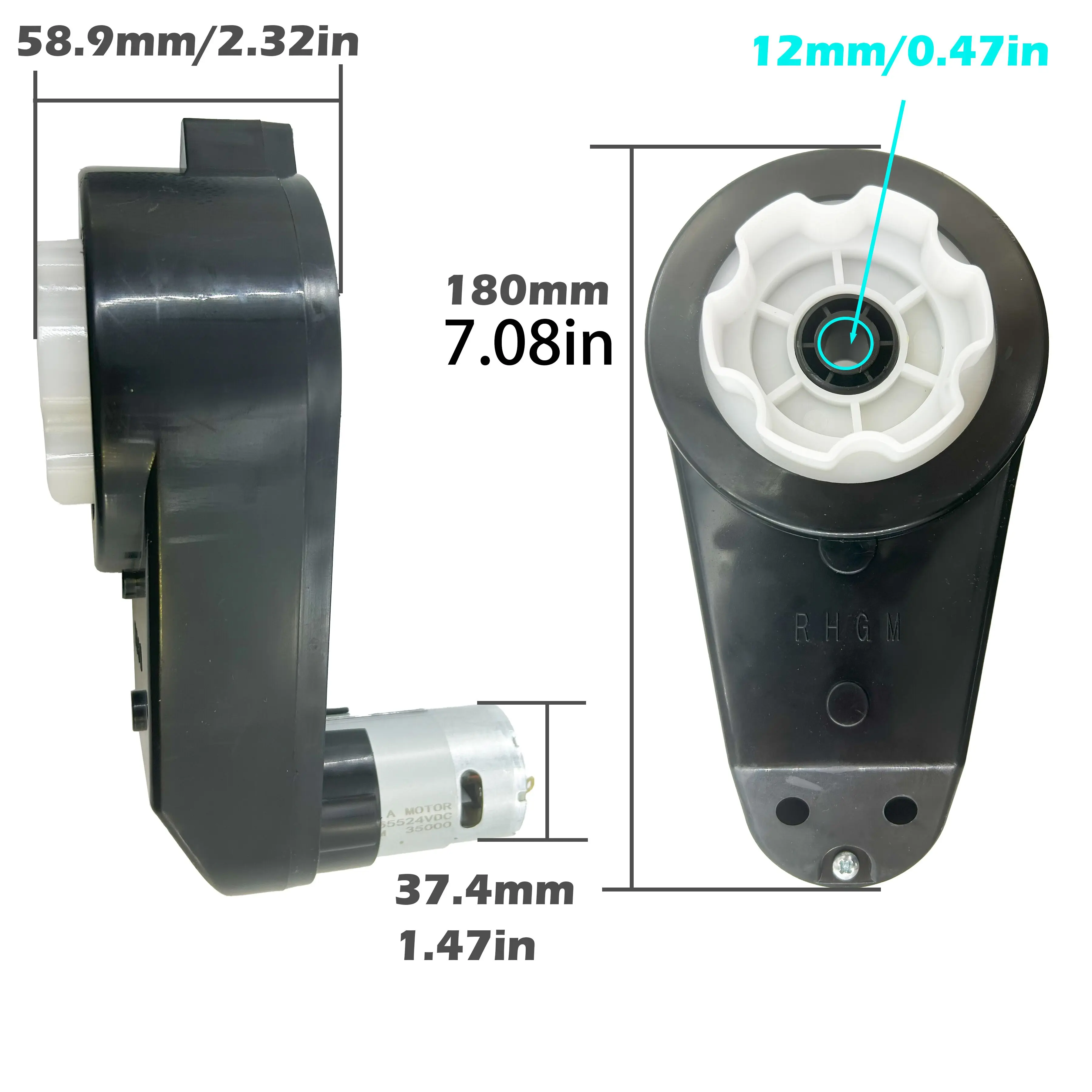 2 SZTUK 6V 12V 24V Dzieci jeżdżą na samochodzie Pojazd elektryczny Metalowa stalowa przekładnia Szybki silnik Skrzynia biegów Reduktor silnika Łącznik