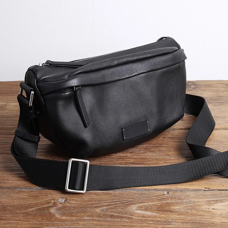 

SENOFAN мужская нагрудная сумка из натуральной яловой кожи, повседневная маленькая сумка через плечо, мягкие сумки-бродяги на одно плечо, мужские сумки