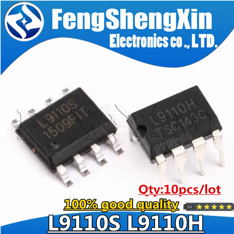 

10pcs/lot New original L9110S L9110 9110 IC SOP8 L9110H DIP8 full bridge drive motor driver chip SOP-8