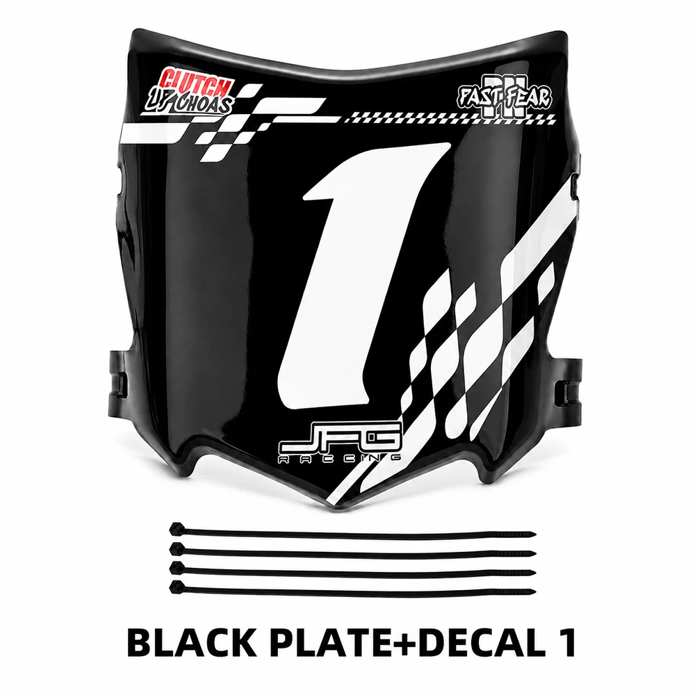 Front License Number Plate For Surron Talaria E-Ride Pro Q20 Tuttio Soleil 01 Ebox Dragster ETM RTR Dirt E-Bike Plate With Decal