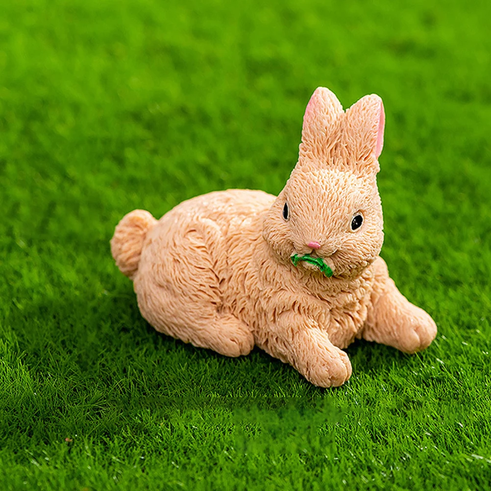 

5 pcs Mini Garden Accessories Cute Bunny Figurine Statue Bonsai Resin Garden Decoration Miniature Animals