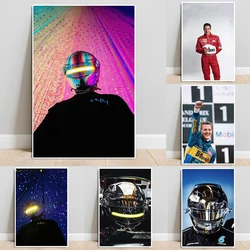 Formula Grand Prix Racing Driver Schumacher Portrait Canvas Painting Fashion Hamilton-Helmet Poster Supercar Wall Art Room Decor