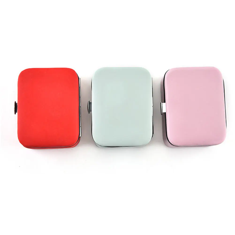 

PU Portable Jewelry Box Small Travel Organizer Case for Necklace Ring Earrings Durable Storage Desktop Jewelry Holder