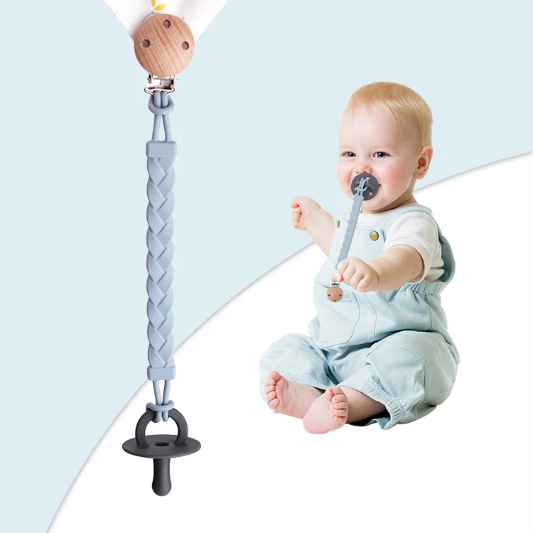 

Set of 1 pacifier clip, suitable for newborns. Hand-woven and 100% handmade, compatible with all pacifiers.