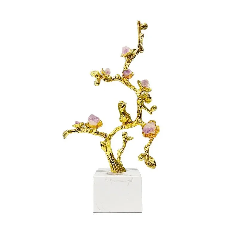 

New Chinese light luxury plant ornaments, high-end creative home simple living room desktop decoration