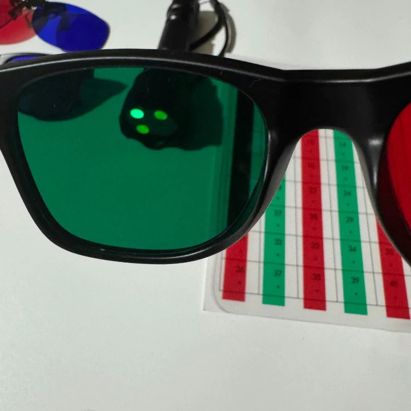 3D Black Frame Red Blue Green Glasses For Amblyopia Training Vision Correction Training Practice For Teen