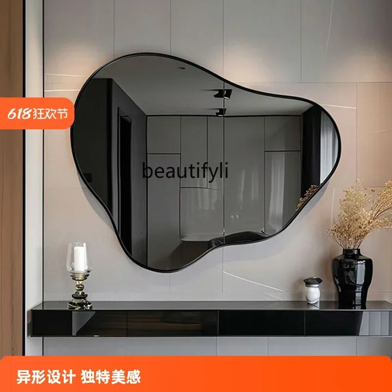 

YA17 French bathroom mirror irregular decorative mirror wall hanging household living room special-shaped decorative mirror