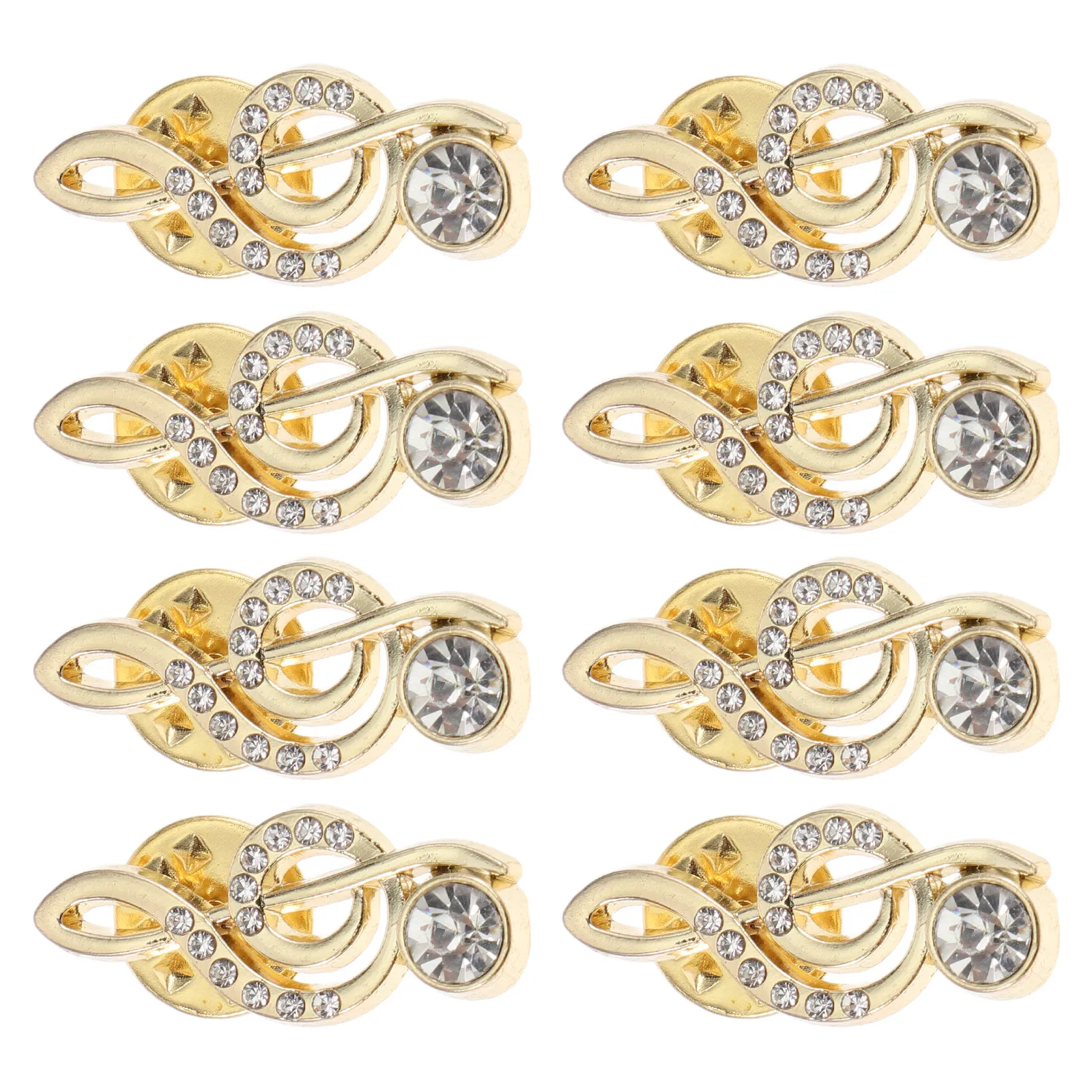 

Набор из 8 брошей с музыкальными нотами и стразами, в виде ключа сол, для курток, пальто, лацканов, аксессуары для свадеб, вечеринок и костюмов