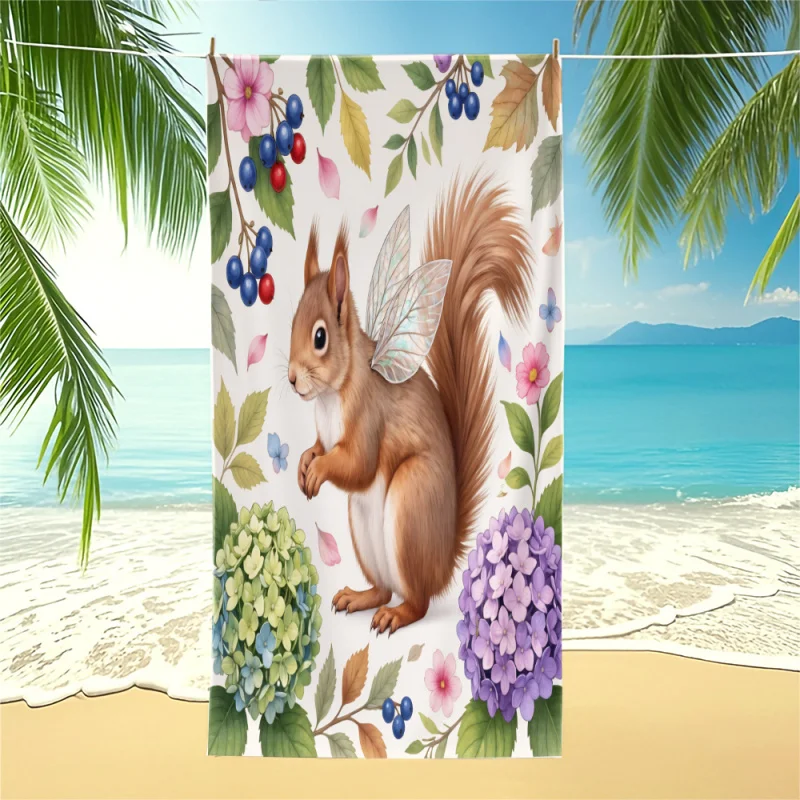 Forest Floral Print Home Textile Beach Towel Pool Towel Camping Towel Bath Towel Blanket for outdoor travel shower use