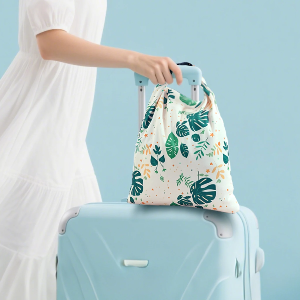 HappyFlute Insert Button Tote Bag Makeup Bag Waterproof and Stain Resistant Travel Wash Bag supermarket storage bag
