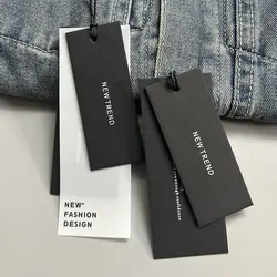 Hanging Tags Custom Unisex Clothing Store Clothes Hangtag Customized Senior Trademark Label Price Logo Simple Style Hangtags