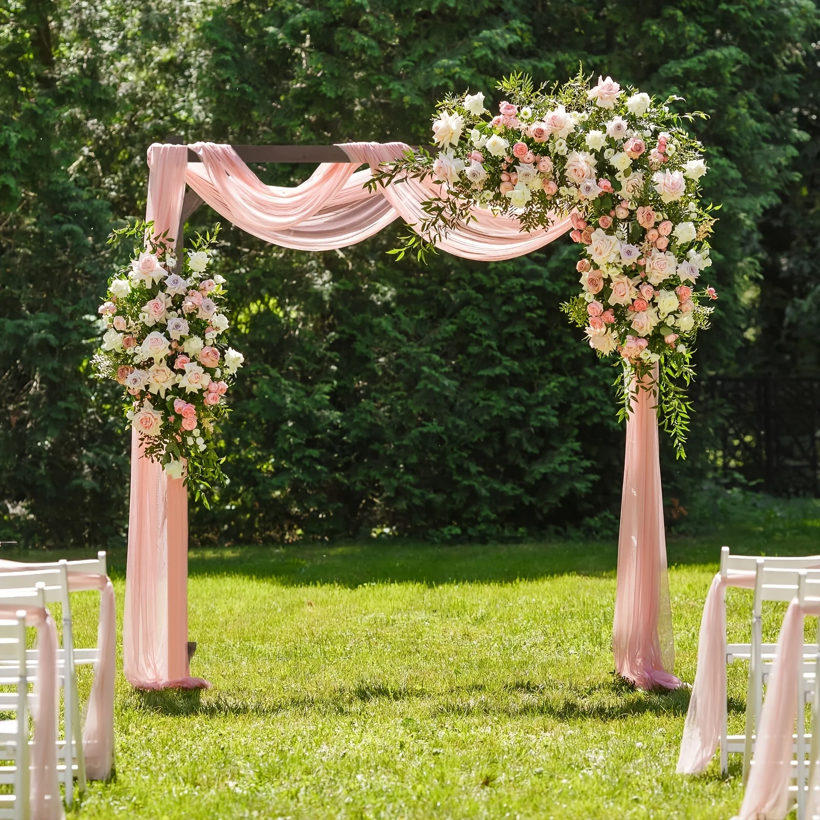 

7.2FT Wedding Arch Square Wood Wedding Arches For Ceremony Wooden Wedding Arbor Backdrop Stand For Indoor Outdoor