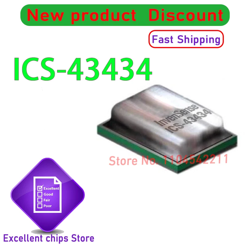 10PCS~50PCS/LOT ICS-43434 QFN ICS43434  New original