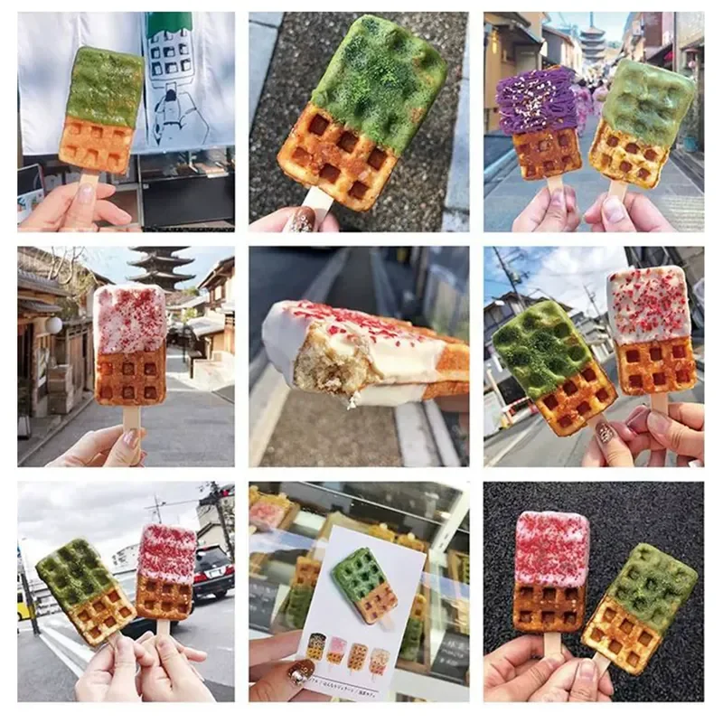 Commercial Ice Cream Stick Waffle Machine Sandwich Muffin Maker Waffle Press Oven for Scones and Waffle Sticks